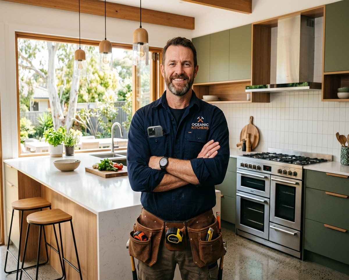 Kitchen remodeler sending before and after photos